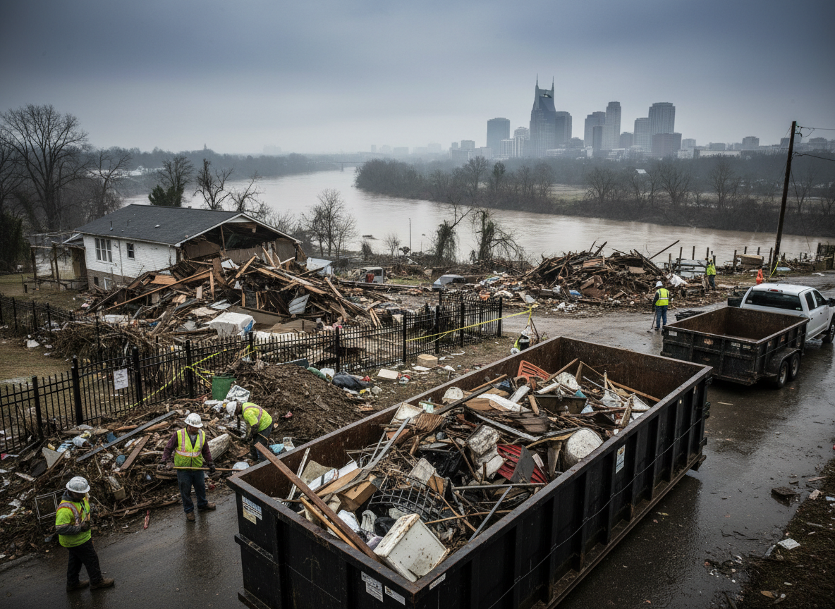 Managing Storm Debris After Cumberland River Flooding